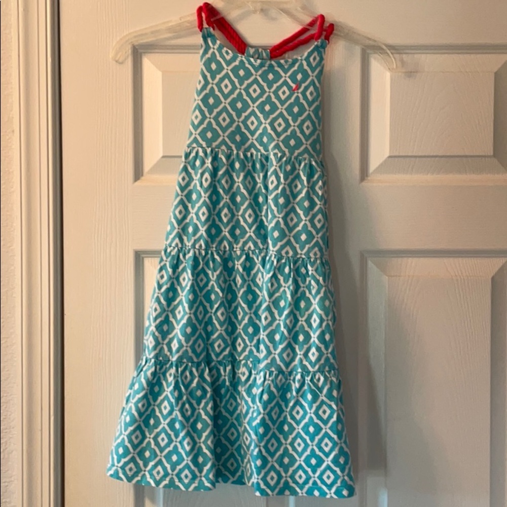Nautical maxi dress.